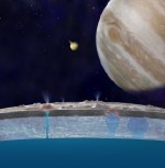 Astronomové detekovali přítomnost vodní páry na měsíci Europa