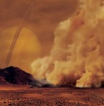 Na Titanu byly pozorovány rozsáhlé písečné bouře